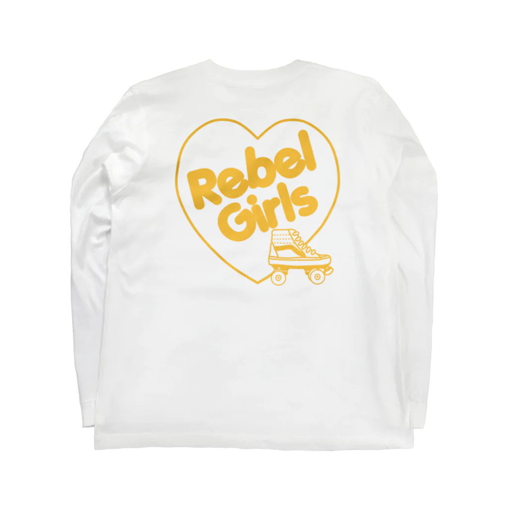 ITSUMItalkstoreのREBEL ROLLER GIRLS黄色 ロングスリーブTシャツの裏面