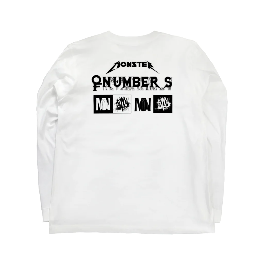 MON  Monster Of NumbersのMON Monster Of Numbers ロゴ　ロングスリーブTシャツ　 ロングスリーブTシャツの裏面