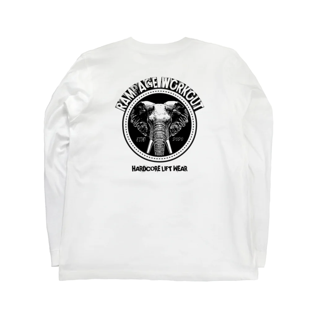 RampageWorkout のRampageWorkout Logo LongSleeve Long Sleeve T-Shirt :back