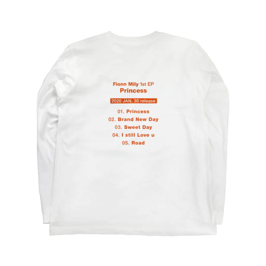 Fionn Milyの"Princess" オリジナル限定 ロングスリーブTシャツ 枠なしver Long Sleeve T-Shirt :back