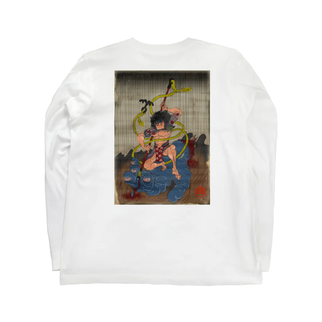 nidan-illustrationの"武者絵" 3-#2 Long Sleeve T-Shirt :back