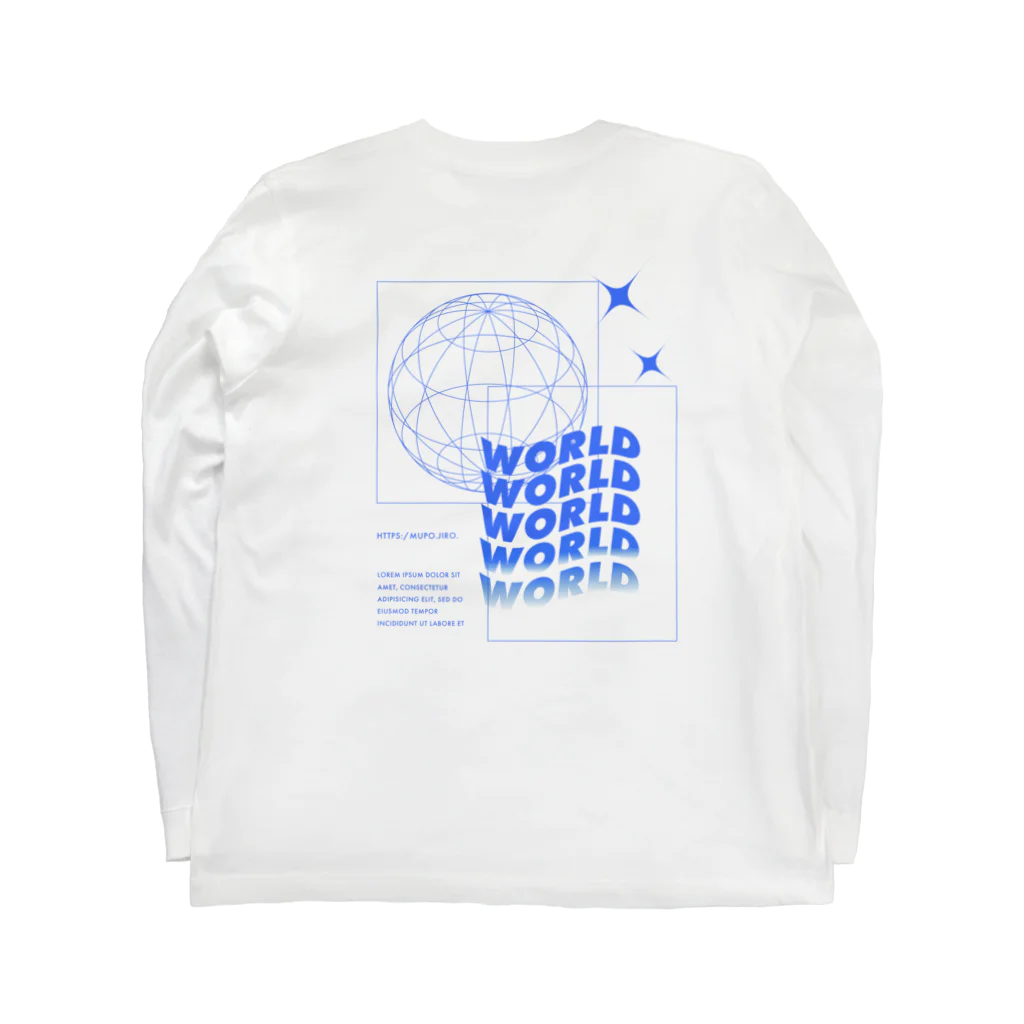 𝗠𝗨𝗣𝗢の🌎WORLD ロングスリーブTシャツの裏面