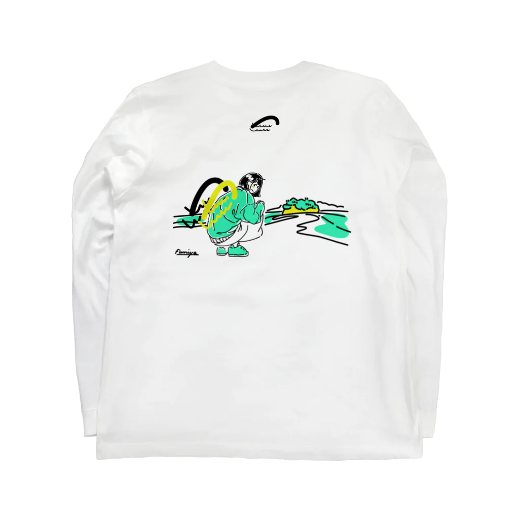 天使の道の百貨店のエンジェルロード淡色　上原ふみや Long Sleeve T-Shirt :back