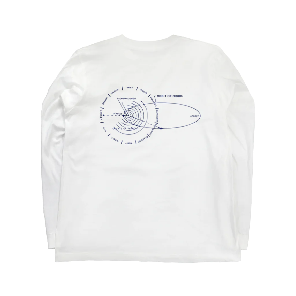 369 Ancient Designsの惑星ニビルシリーズ ロングスリーブTシャツの裏面