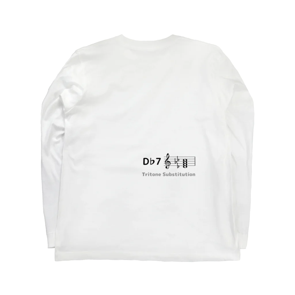 いきいき音楽科の裏コード「G7-D♭7」（両面） ロングスリーブTシャツの裏面