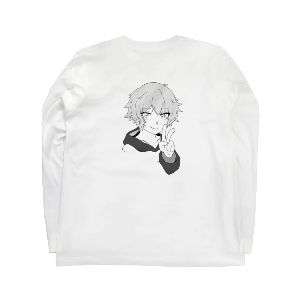 ねこねこのサイン入りオリキャラ（大） Long Sleeve T-Shirt :back