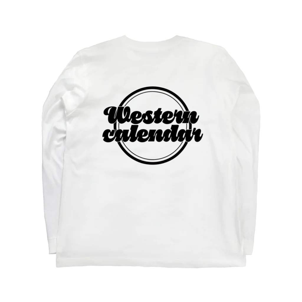 Western calendarの西暦 1998年 Western calendar  ロングスリーブTシャツの裏面