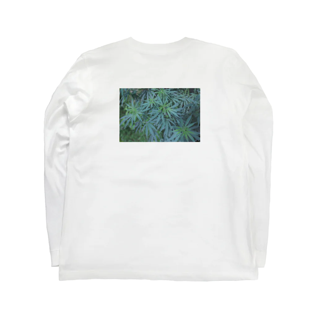coco70のcannabis L/S T-shirt by coco70 Long Sleeve T-Shirt :back