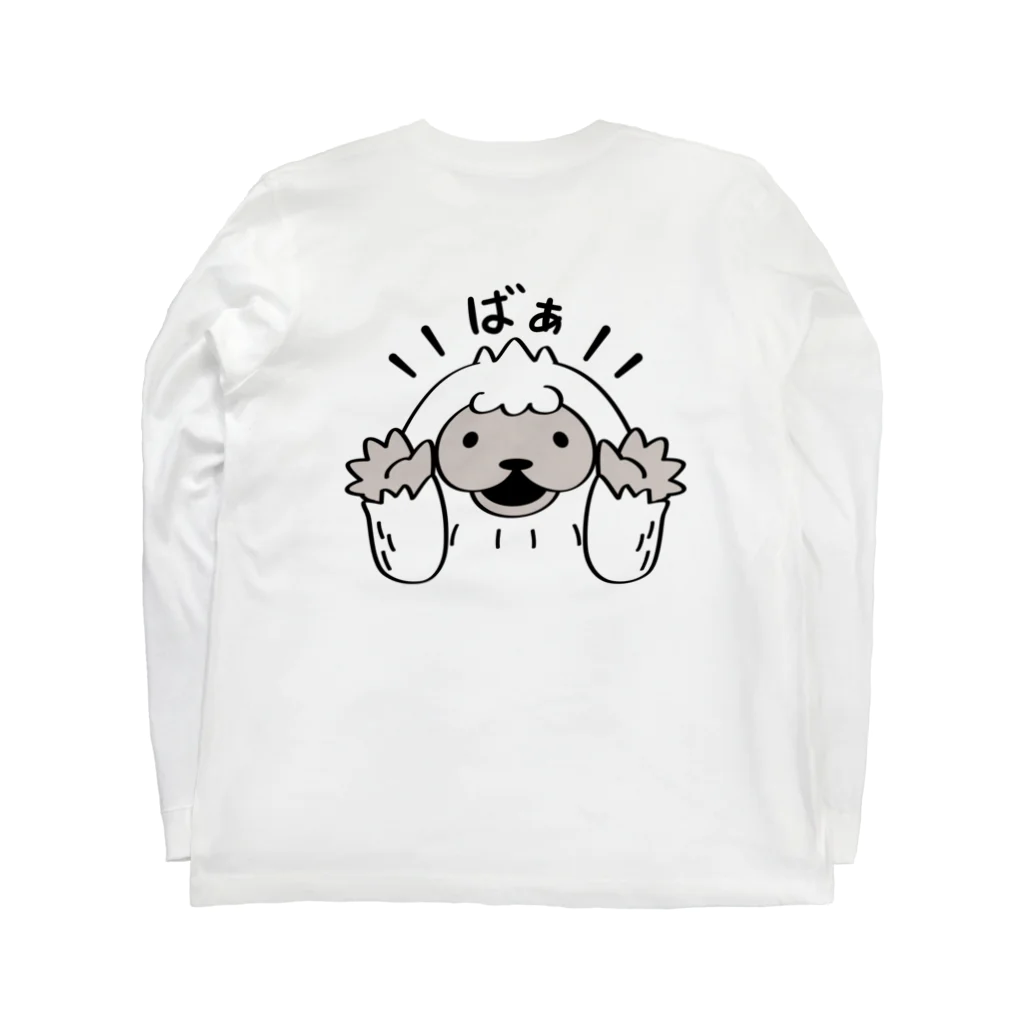 イラスト MONYAAT の両面プリントYETIisyeah*いないいないばぁA ロングスリーブTシャツの裏面