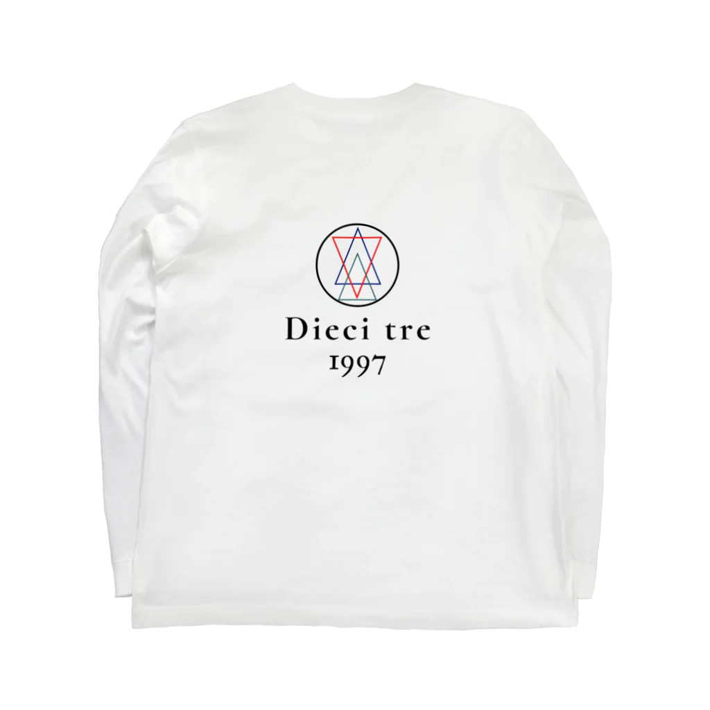 Dieci tre (ディエーチ トレ)のDieci tre　黒ロゴ ロングスリーブTシャツの裏面