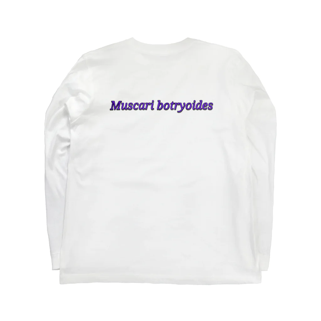 でおきしりぼ子の実験室のMuscari botryoides(1:1) ロングスリーブTシャツの裏面