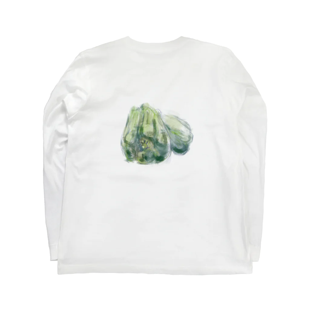 akane_art（茜音工房）のベジタブルT（ピーマン） Long Sleeve T-Shirt :back