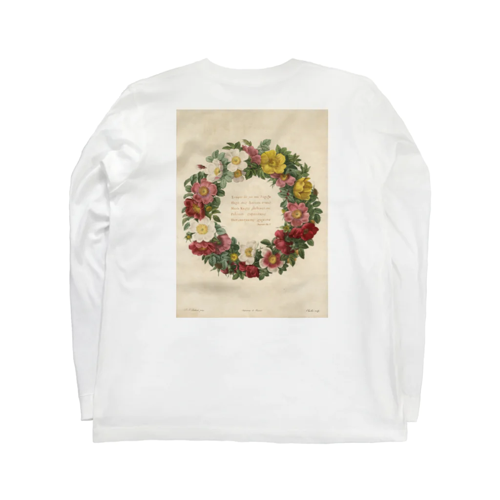 J. Jeffery Print Galleryのルドゥーテ「バラ図譜」 Long Sleeve T-Shirt :back