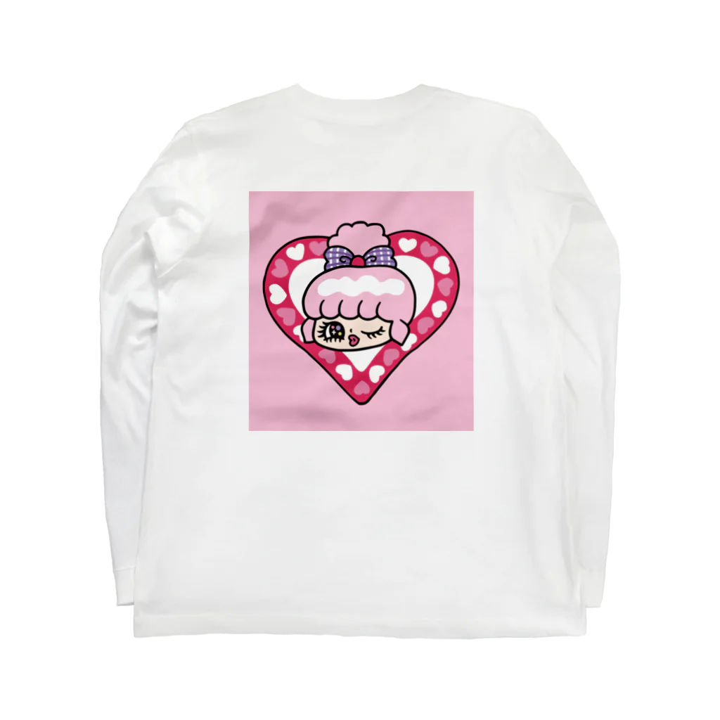 ミジワールドSUZURIショップのプエちゃん LOVE Long Sleeve T-Shirt :back