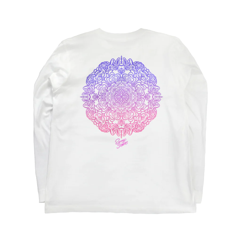 SunnySOWERSのButterfly mandala ロングスリーブTシャツの裏面