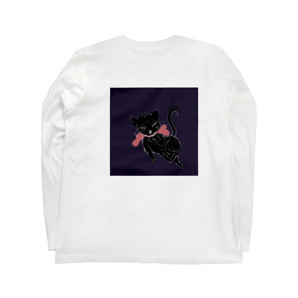 dandelionの黒猫ちゃん Long Sleeve T-Shirt :back