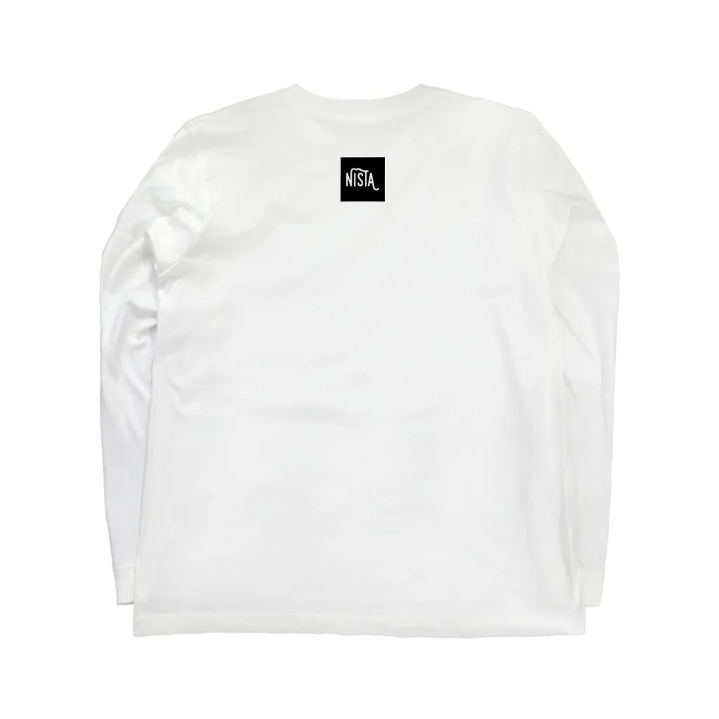 mmm212のNISTA square box logo Long Sleeve T-Shirt :back