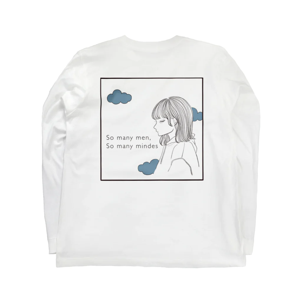 HARAPEKOのがーるT（バックプリント） Long Sleeve T-Shirt :back