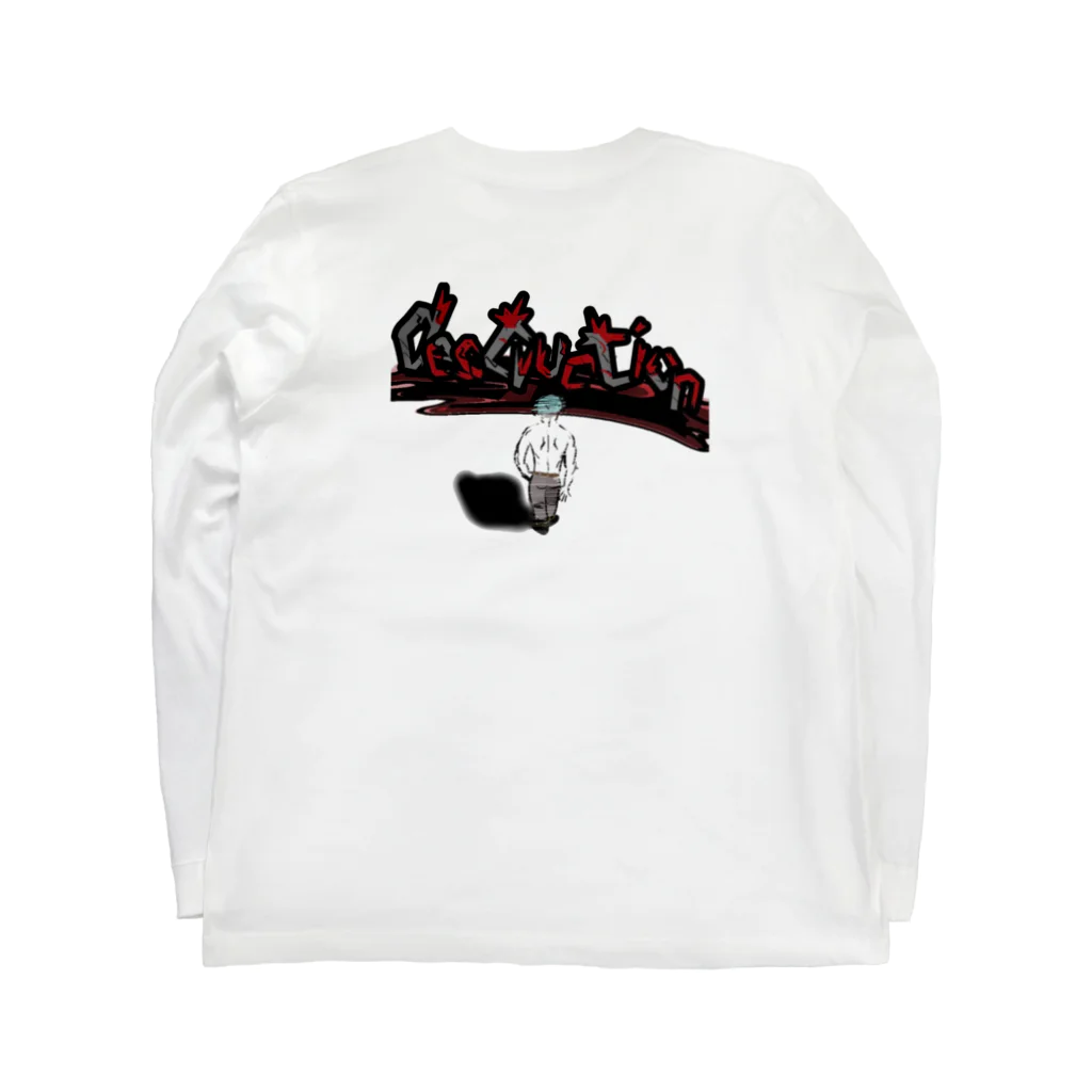 RAKUGAKIのdestruction 両面 Long Sleeve T-Shirt :back