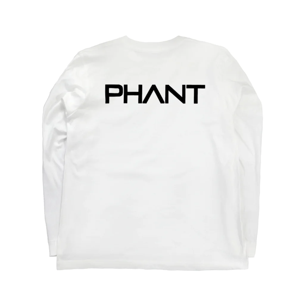 PHANT-ﾌｧﾝﾄ-のシャチ/黒字 Long Sleeve T-Shirt :back