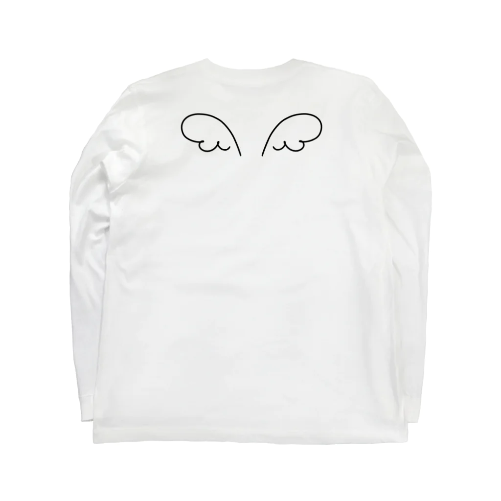 【USAGISKI】(ウサギスキー)のHello,I'm Angel. 黒字両面印刷 Long Sleeve T-Shirt :back