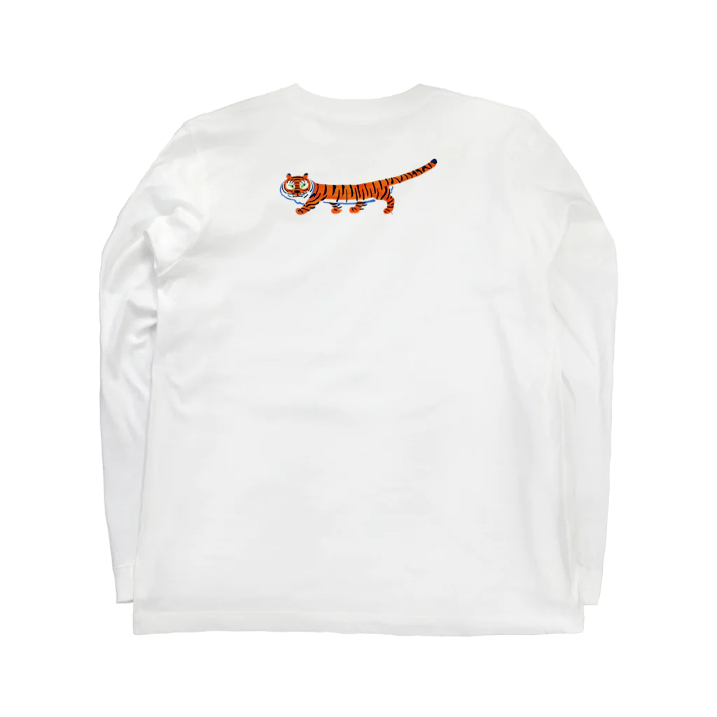 segasworksの足の短いトラちゃん（トラちゃんたち沢山） Long Sleeve T-Shirt :back