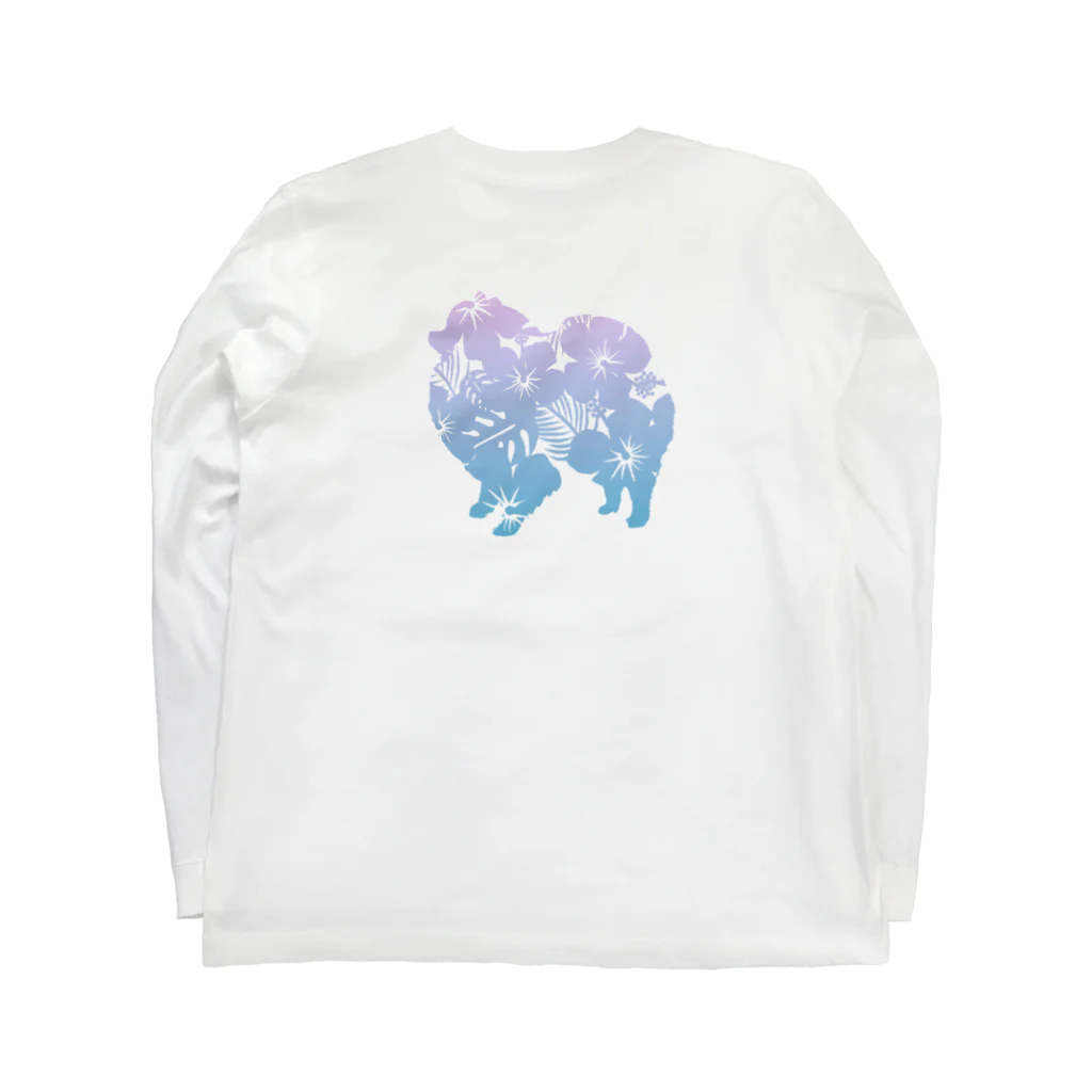 AtelierBoopの花-sun 2 ポメラニアン Long Sleeve T-Shirt :back