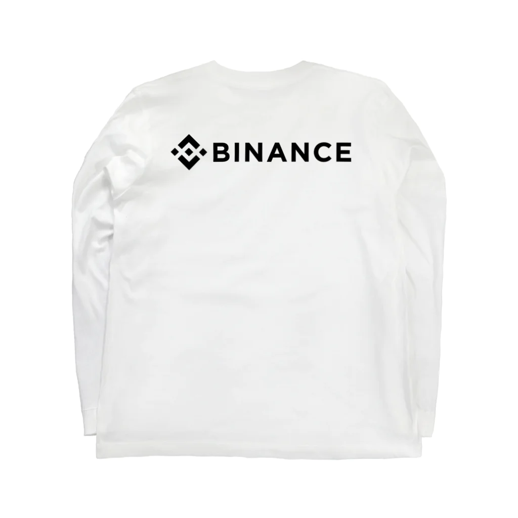 FUNNY JOKESのBINANCE-バイナンス- 黒ロゴバックプリントデザイン（背面プリント） ロングスリーブTシャツの裏面