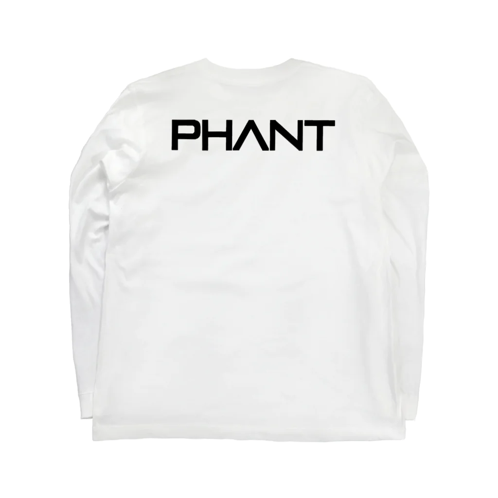 PHANT-ﾌｧﾝﾄ-のゴリラ/黒字 ロングスリーブTシャツの裏面