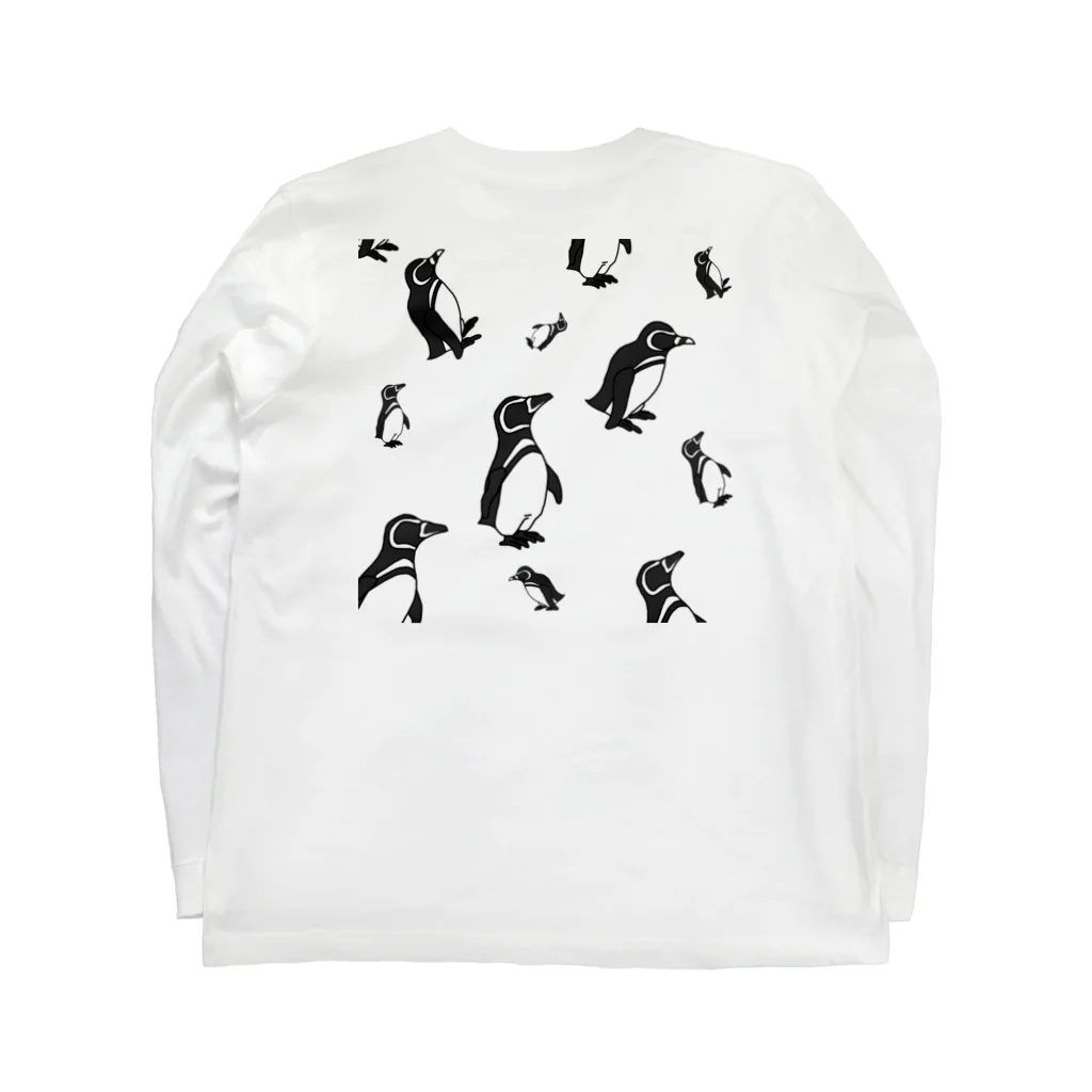 Cubのおえかきグッズ。のマゼランペンギン Long Sleeve T-Shirt :back