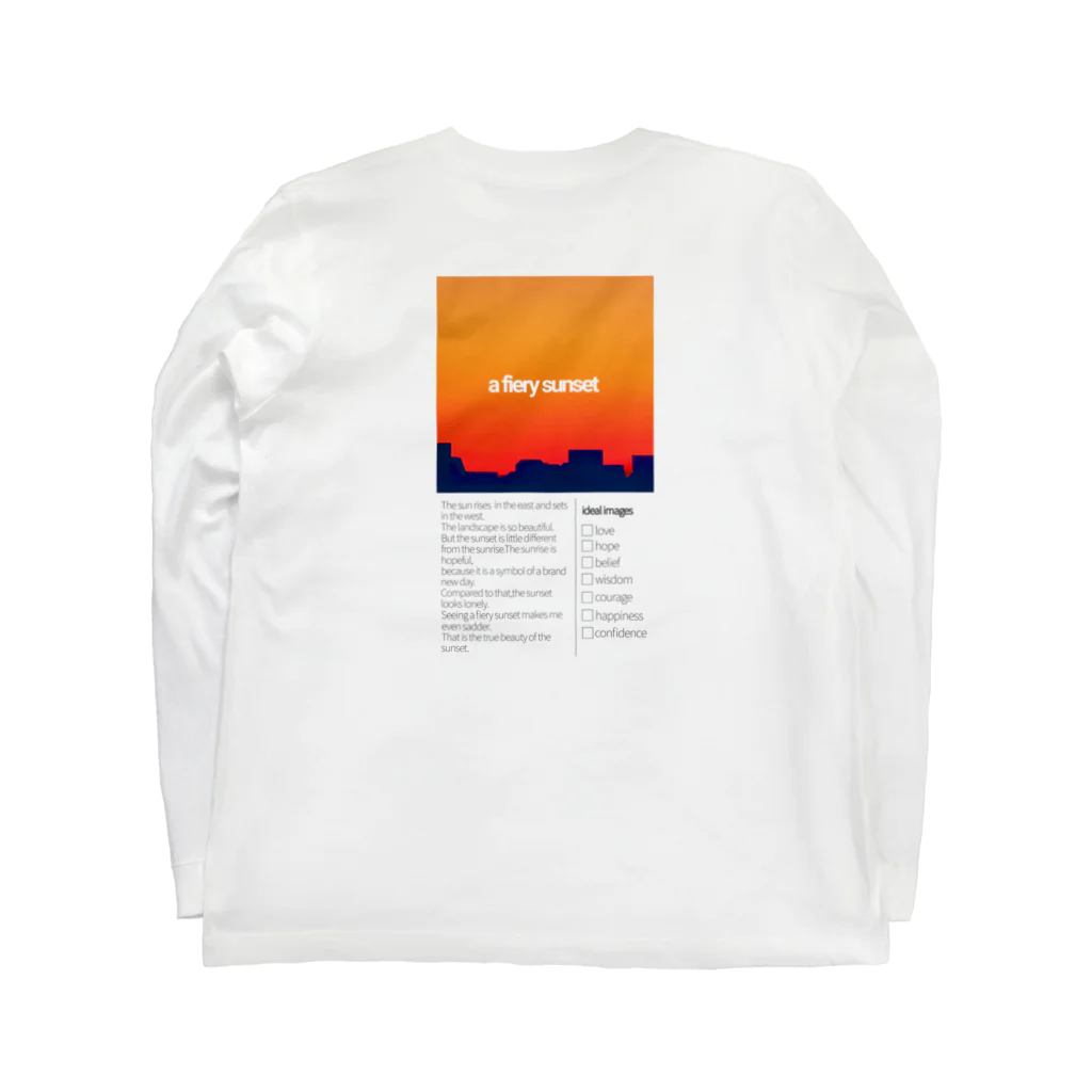 Neguseのa fiery sunset Long Sleeve T-Shirt :back