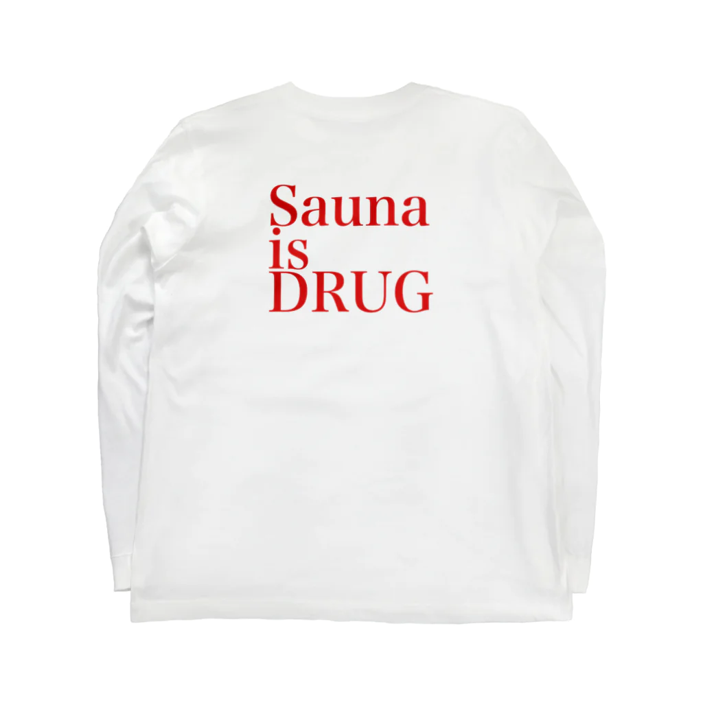 💊サウナイズドラッグ💊のSauna is DRUG ロングスリーブTシャツの裏面