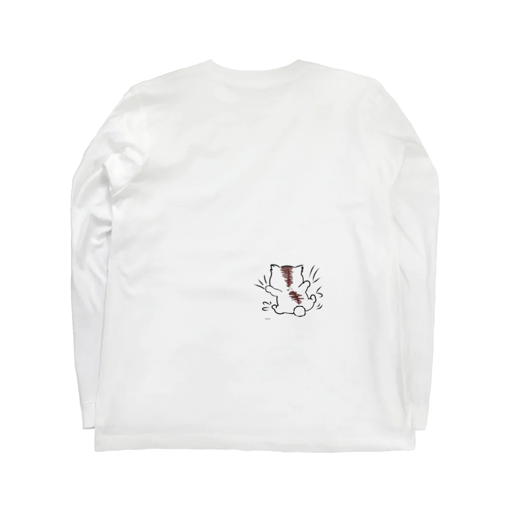 ねこふく本舗のクライミング Long Sleeve T-Shirt :back