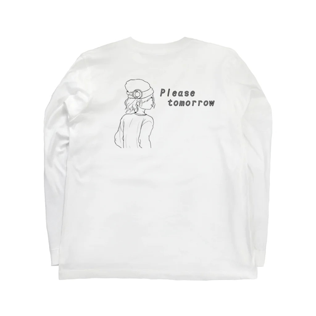 ぴ。 のヘッドホンの女.2 Long Sleeve T-Shirt :back