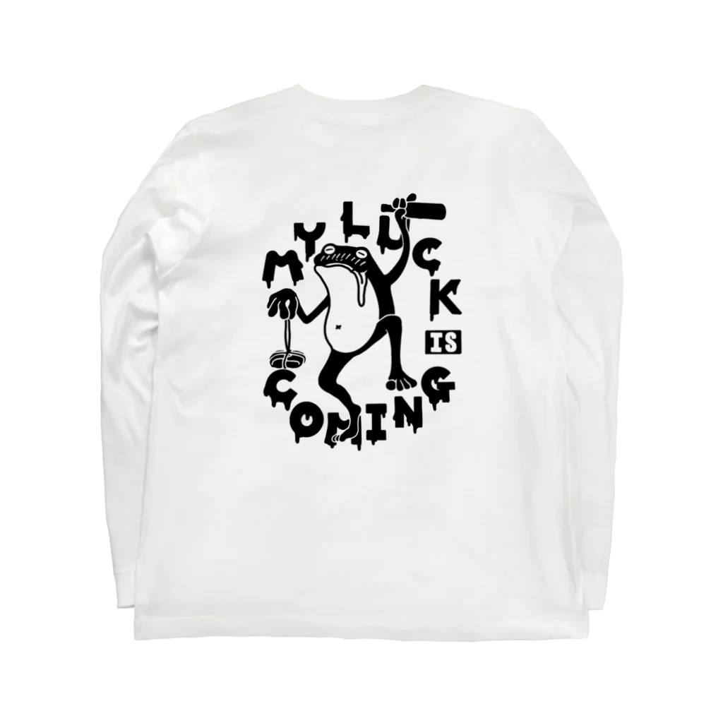 MY LUCK IS COMING.の酔いどれラックくん Long Sleeve T-Shirt :back