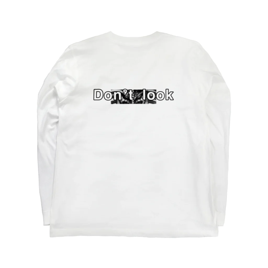 ネタTシャツのこっち見んな！？Tシャツ Long Sleeve T-Shirt :back