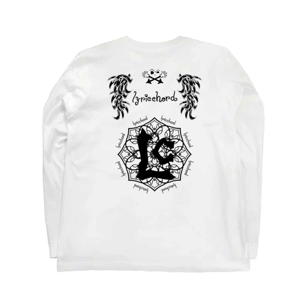 ERIKOERIN ART SHOPのLC／BLACK DRAWING／袖柄あり Long Sleeve T-Shirt :back