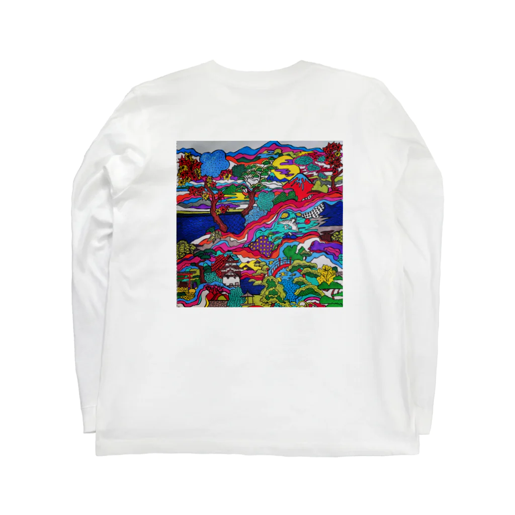 AsakaOsakaの月と太陽 Long Sleeve T-Shirt :back