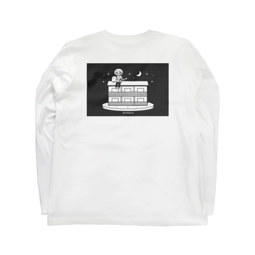 おやすみ屋さんのGood Night（mono） Long Sleeve T-Shirt :back