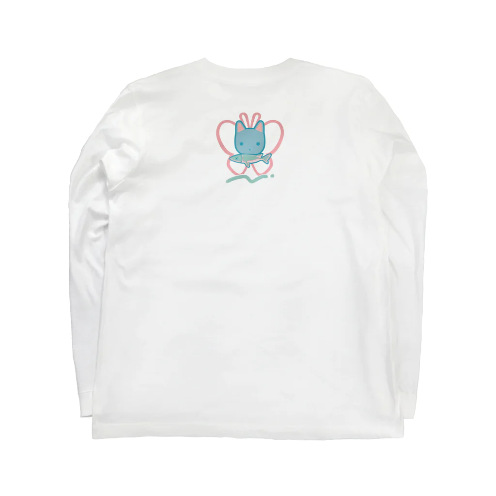 Tomei_Ningenのおだやかな時間　ねこ Long Sleeve T-Shirt :back