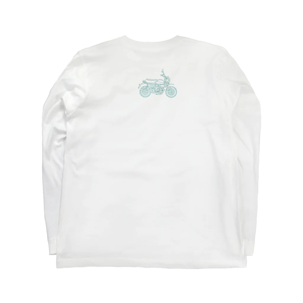 森のこかげ製作所の夏の気配　透明　モンキー125 Long Sleeve T-Shirt :back