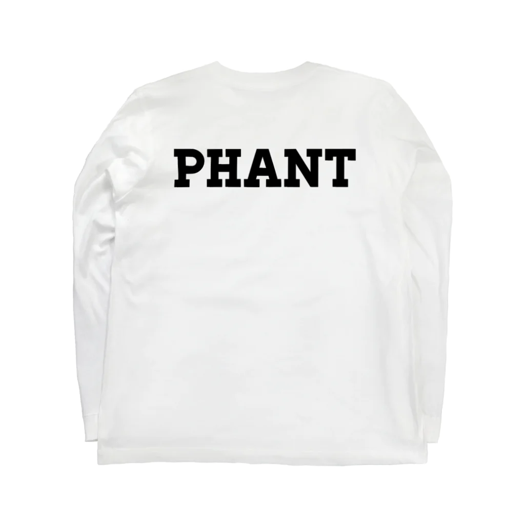 PHANT-ﾌｧﾝﾄ-のウルフ/黒字 ロングスリーブTシャツの裏面