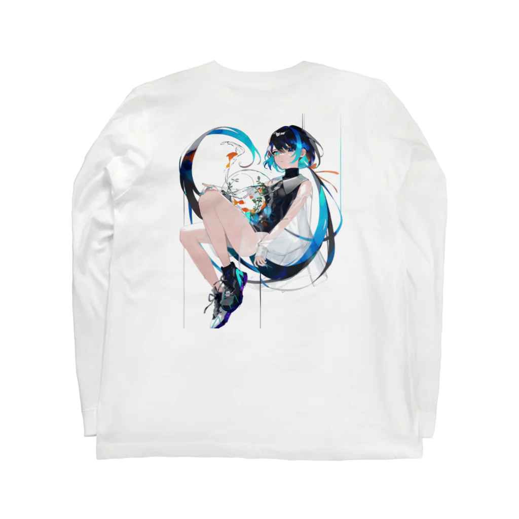 水視ずみ🐟の水槽と女の子 Long Sleeve T-Shirt :back