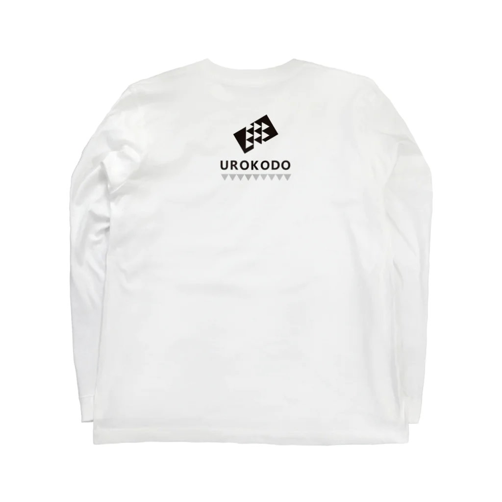UROKODO Official Web Shopの黒ロゴ-長袖スリーブプリントTシャツ ロングスリーブTシャツの裏面