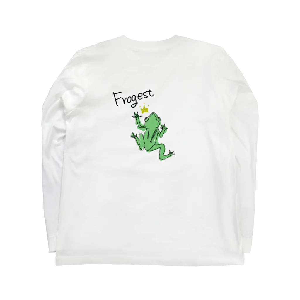 frogestのfrogest 背面カエル　シンプルロゴ Long Sleeve T-Shirt :back