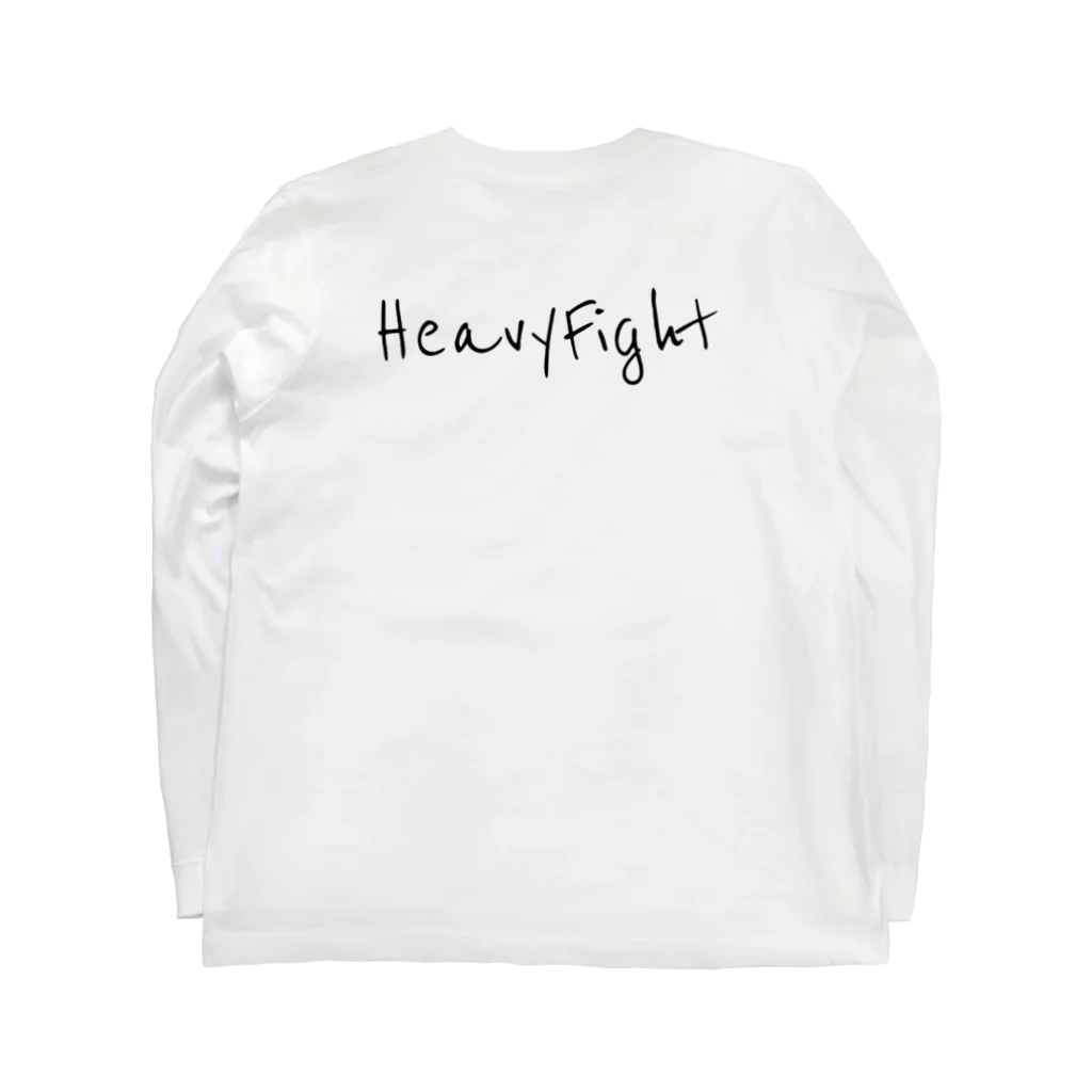 HFのHF バックロゴ　ブラック Long Sleeve T-Shirt :back