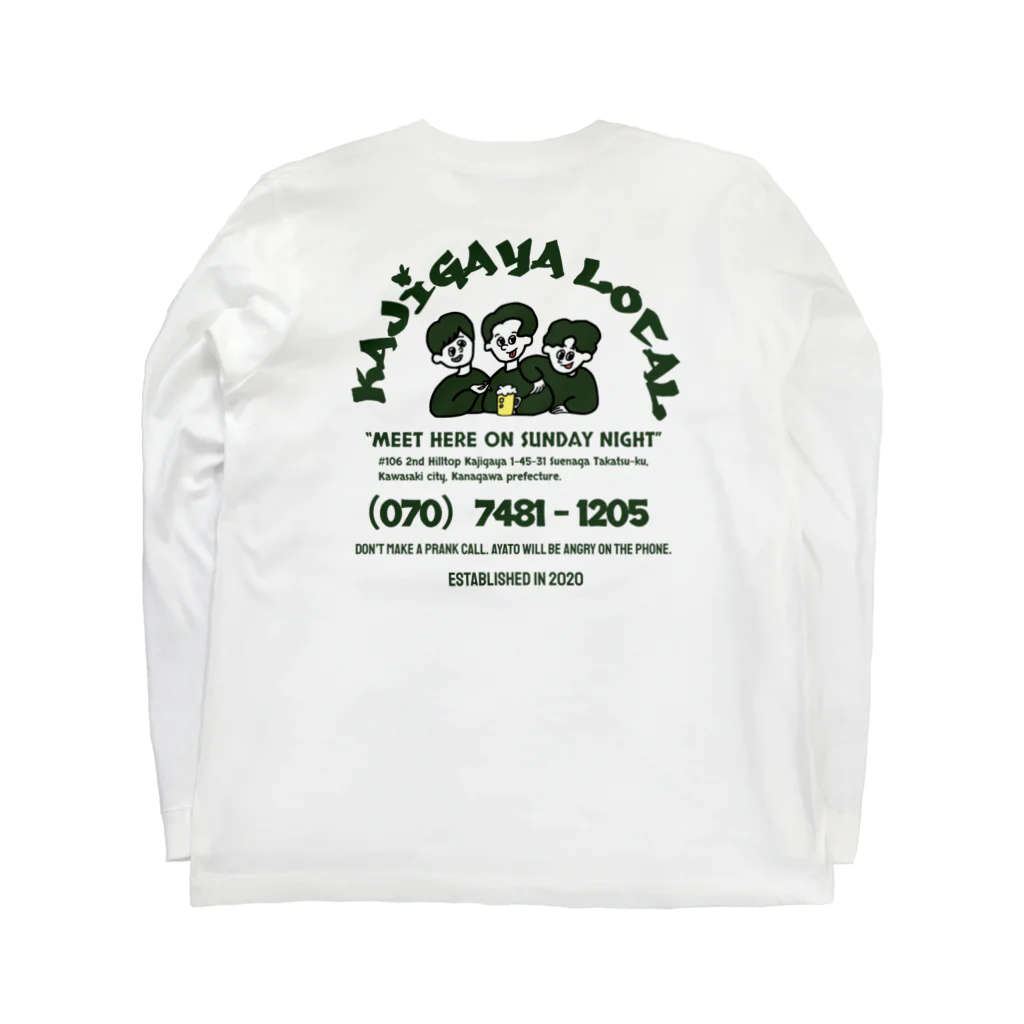 lenlenwassyoiのKAJIGAYA LOCAL "1st Anniversary" Long Sleeve T-Shirt :back