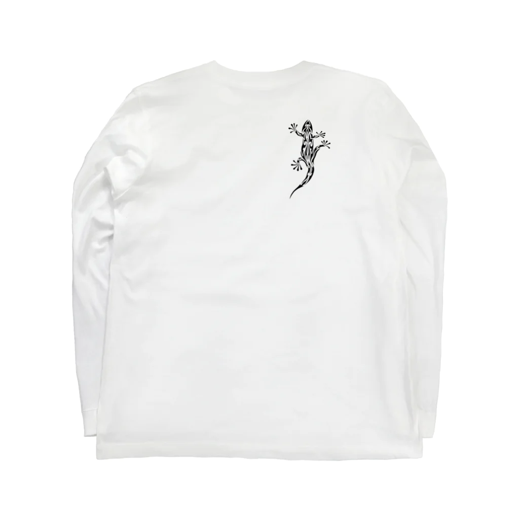 荒木\(蝦*'ω'*夷)/@パシクル堂のヤモリ Long Sleeve T-Shirt :back