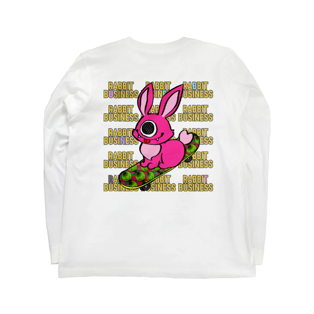 Rabbit businessのPUNK RABBIT 2⚡⚡ Long Sleeve T-Shirt :back