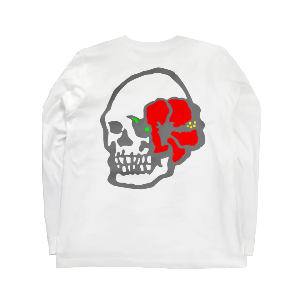 FMK-OのSkull vase "RD" Long Sleeve T-Shirt :back